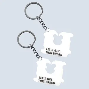Let’s Get This Bread Finance Money Keychain Gag Funny Gift for Couples or Best Friends Valentine's day Anniversary Birthday