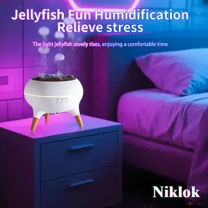 Niklok Ultrasonic Jellyfish Aroma Diffuser 250ML – 7-Color Lights, Remote Control, Aromatherapy for Home & Office