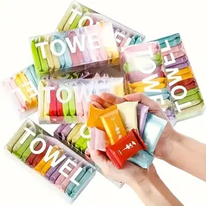 Disposable Compressed Towel, 14pcs/set Portable Travel Towel, Thickened Dry & Wet Use Individually Packaged Absorbent Towel for Camping Travel