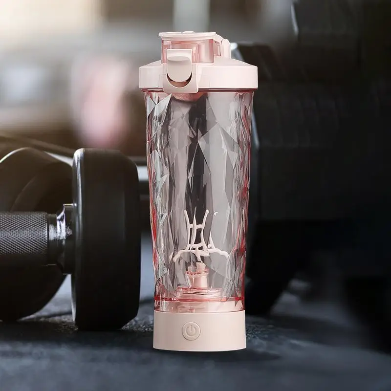 Electric Protein Shaker Bottle, 1 Count Usb Rechargeable Shaker Cup with Handle, Portable Mixer Cup Tumbler for Protein Shakes, Drinkware for Home Kit
