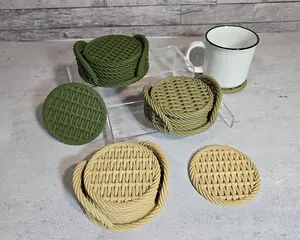 3D Printed Woven Coasters – Set of 6 | Farmhouse Home Decor