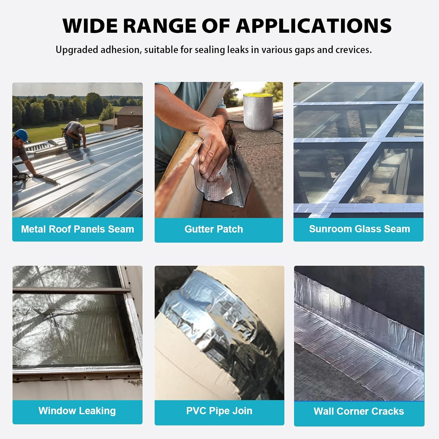 【Quick Fix】Butyl Waterproof Tape Leak Seal Heavy Duty Strong Adhesion Roof Car Boat RV Pipes Windows