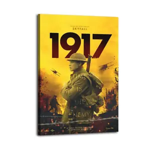 Historical War Film 1917 Vintage Movie (8) Posters Room Aesthetic Canvas Wall Art  for Teen and Girls Dorm Decor Abstract Wall Art Colorful  Prints Aesthetic Room Decor