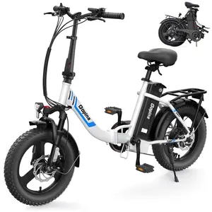 Vivi Dewdrop Electric Bike, 16" x 3.0 Fat Tire Electric Bike, Peak 500W Step Thru Electric Bicycle, 48V Removable Battery, Up to 40 Miles, LCD Display, 20mph, 7 Speed