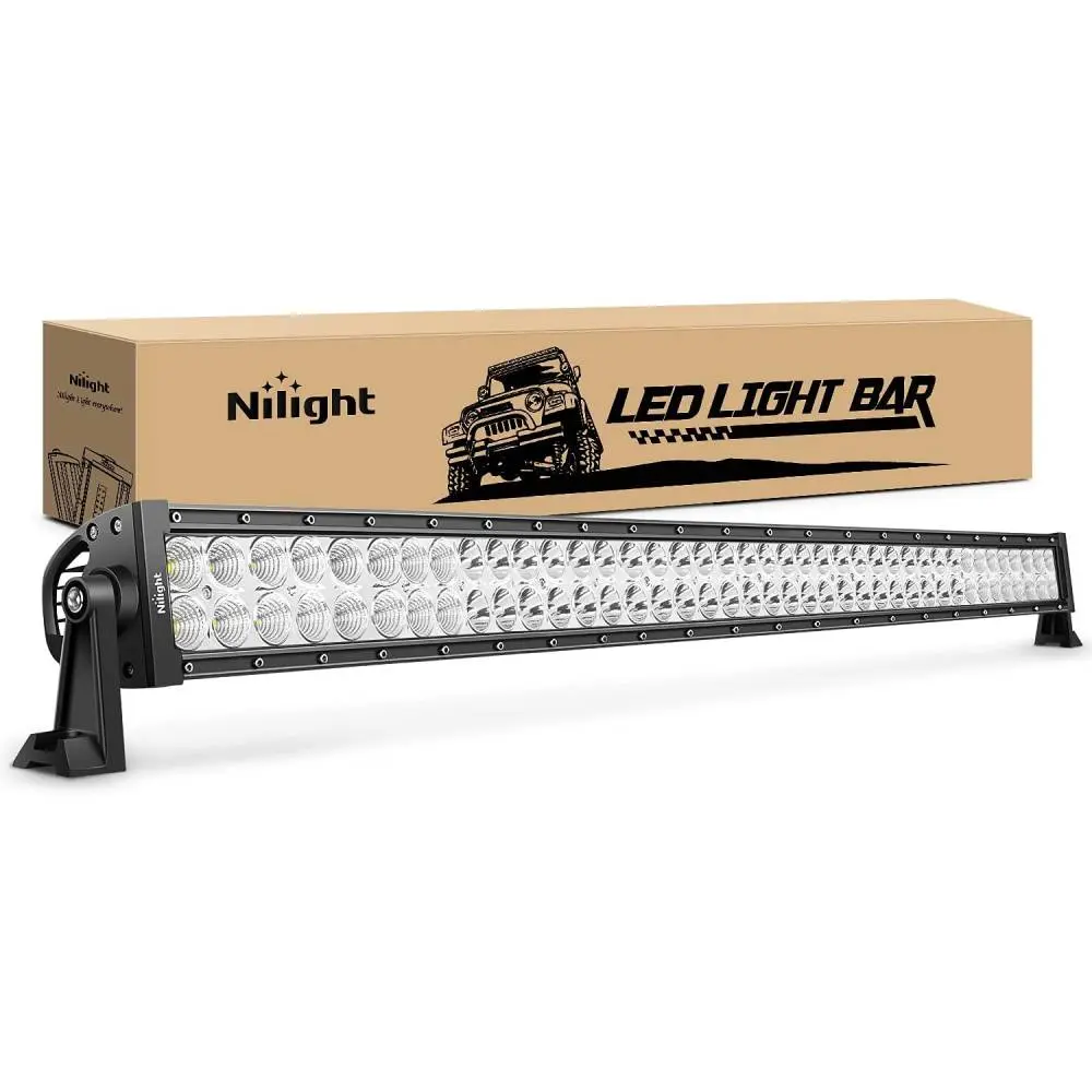 Nilight 42In High Power 240W Spot-Flood Combo LED Light Bar, Waterproof Truck High Beam Light Bar for Off-Road Driving & Work Use, 3.3ft Water Test, Salt Spray Safe, Long Lifespan for Trucks, Jeeps