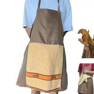 Funny Prank Apron for Dad, BBQ Grill Cooking Apron with Hidden Pocket, Unique Father's Day Gag Gift for Husband & Boyfriend