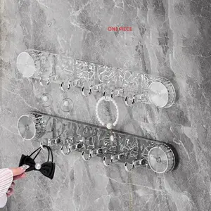 Rotating Suction Cup Hook, 1 Count Wall Mounted Hook, Punch Free Adhesive Hook, Household Goods for Bathroom, Bathroom Accessory, Toilet Door, Rear Wall