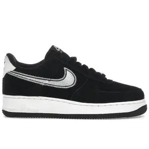 Nike Men's Air Force 1 Low '07 LV8 Black Sail Embroidered Swoosh, from StockX