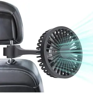 Car Cooling Fan - Powerful 3 Speed USB Air Circulation Fan with Adjustable Clip for Vehicles SUV RV