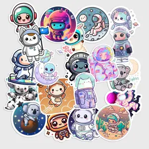 Sticker Pack 20 pcs Kawaii Astronaut Vinyl Stickers, Cute Space Waterproof Decals