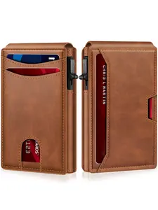 Men's Ultra-Thin Aluminum Wallet with RFID Blocking Credit Card Holder, Minimalist Design Rfid Card Slots, Durable Material, Perfect Gift Idea