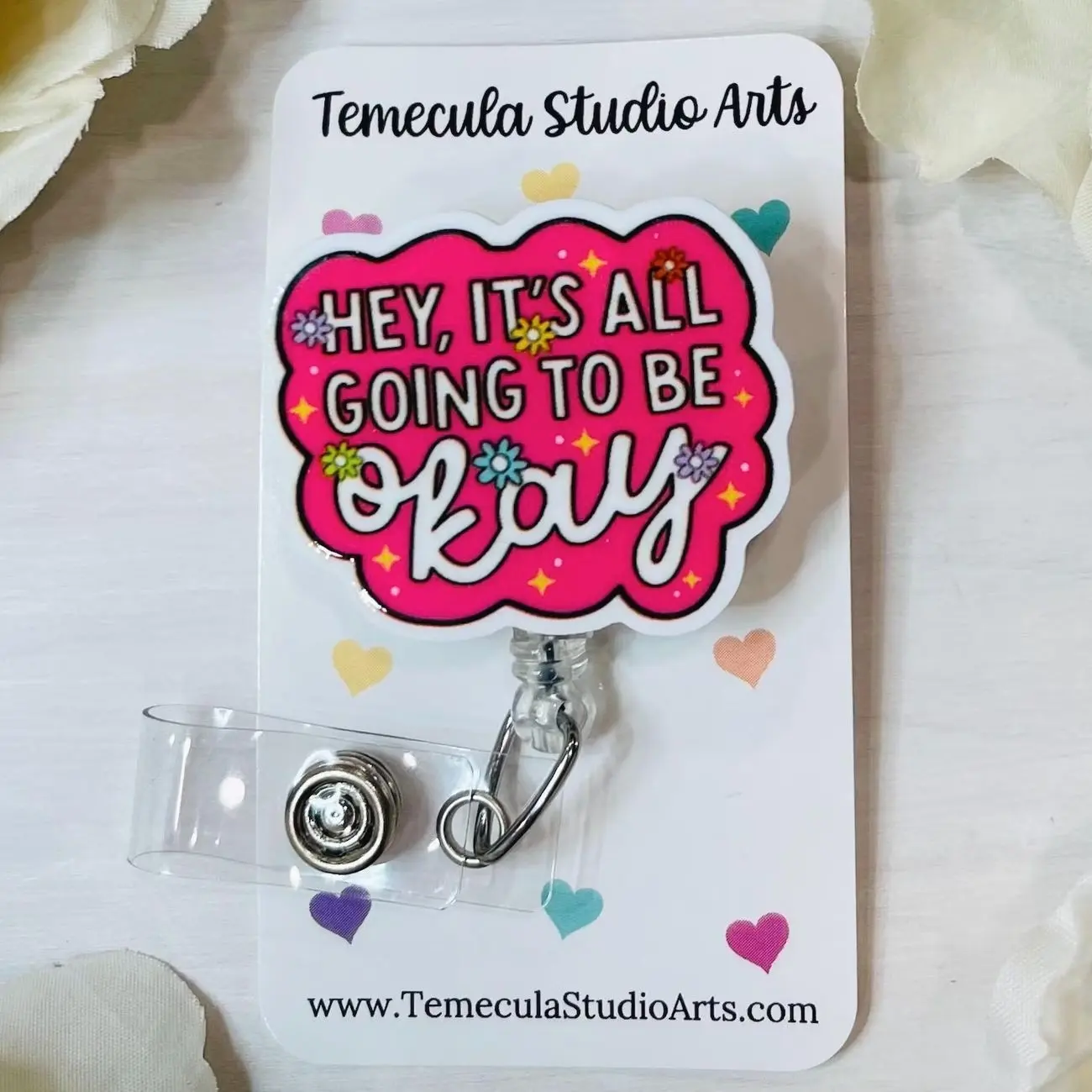 Mental Health Lanyard | Medical ID Badge | Pinch Clip Badge Reel | Nurse Lanyard | Mental Health Magnet | Going To Be Okay