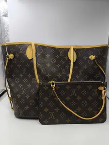 Pre-owned Louis Vuitton As Shown Tote Bags HZ 17014319 Neverfull Tote MM Monogram Canvas with Pouch