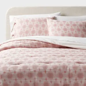 King Yarn Dye Ikat Comforter and Sham Set Ivory/Mauve - Threshold