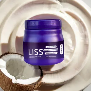 Liss Glide Crema Alisadora with Hydrolyzed Keratin - No Formaldehyde, for Naturally Silky Hair, 250g