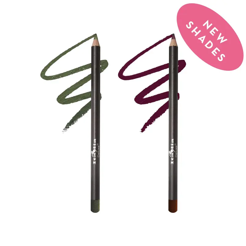Italia Deluxe Ultrafine Tip Eyeliner - Creamy Texture, Intense Color Neutral Dark Shades, Long-Lasting Matte Finish, Durable Precision Makeup Tool, Easy to Glide