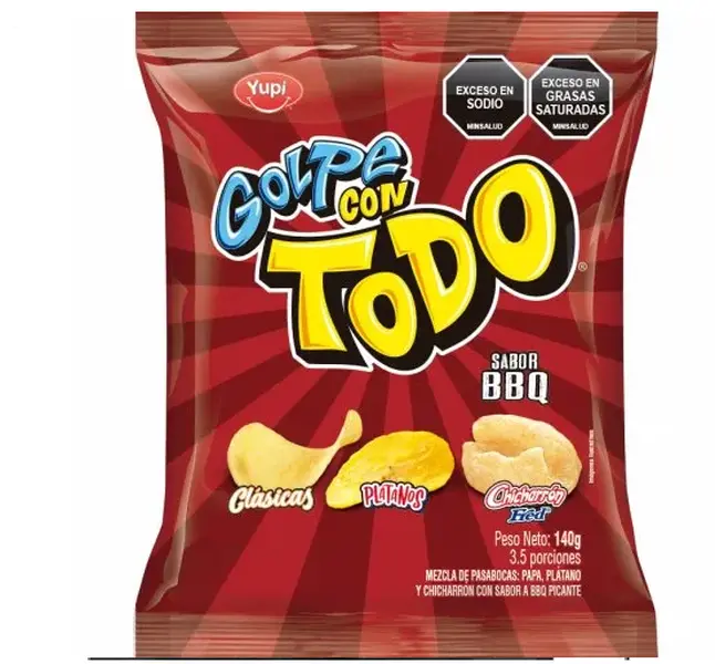 Pasabocas GOLPE con todo familiar BBQ 140g Pasabocas GOLPE con todo familiar BBQ 140g