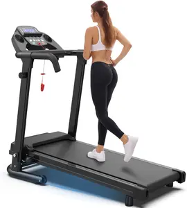 Foldable Treadmills for Home, Portable Treadmill with Handles, 2.5HP Treadmills 300 lb Capacity, APP Control, Fitness Folding Walking Pad with LED Display