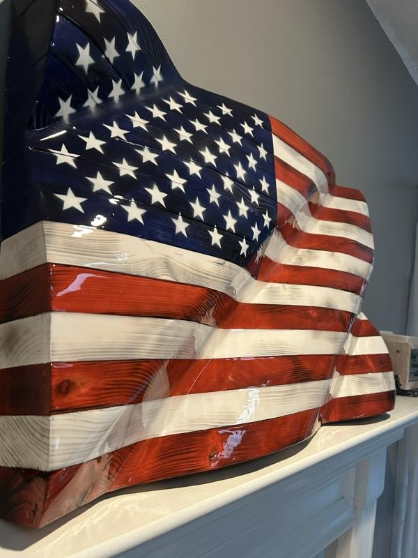 Handmade wooden American flags home decor