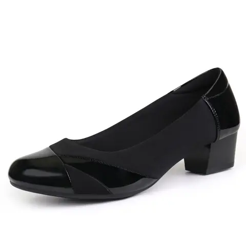 Ortho rest Women's Bunion-Safe Stylish Low-Heel (1-3 cm) Kitten Heel Slip-On Loafers - Round Toe, All-Seasons Office Dress Shoes