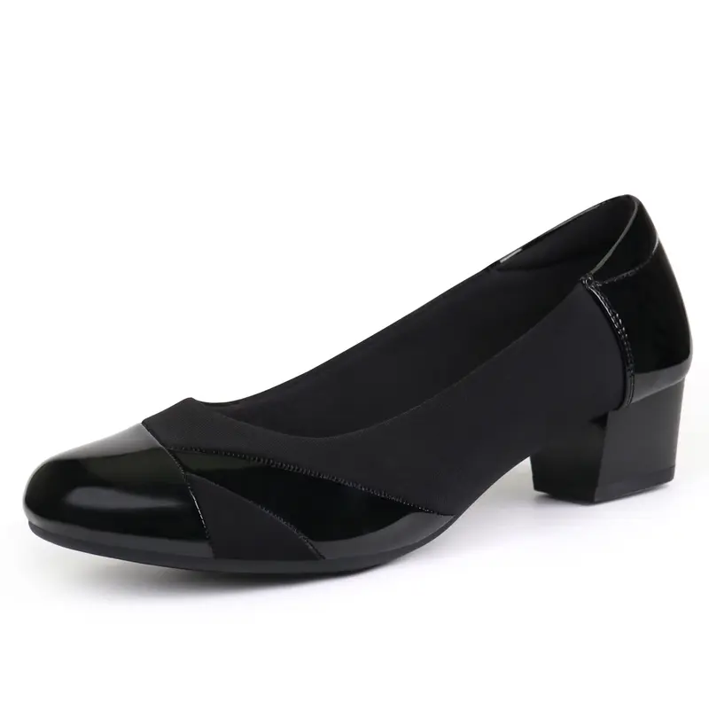 Ortho rest Women's Bunion-Safe Stylish Low-Heel (1-3 cm) Kitten Heel Slip-On Loafers - Round Toe, All-Seasons Office Dress Shoes