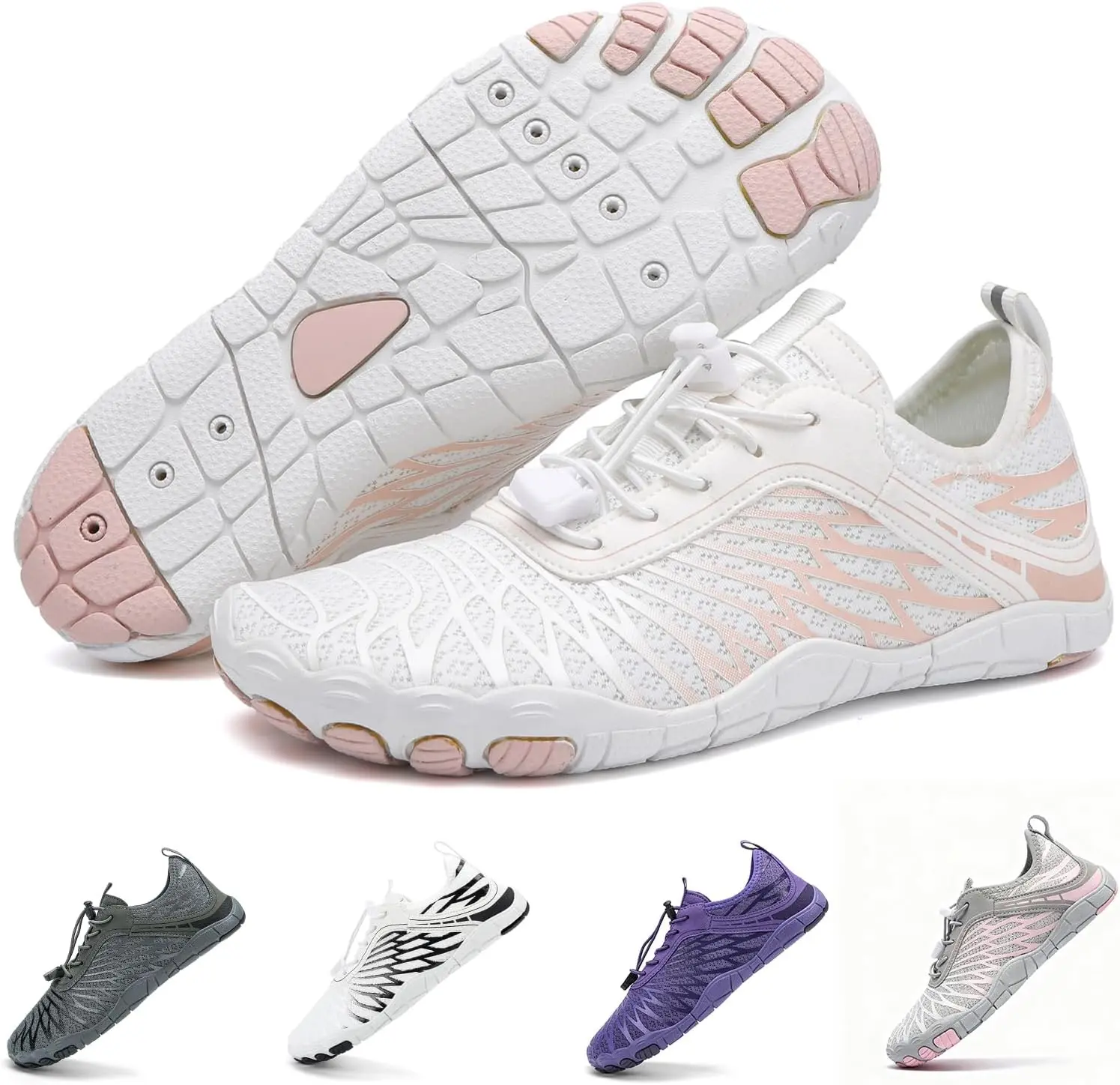Hiking Barefoot Shoes for Women Men Breathable & Non-Slip Athletic Footwear Wide Toe Water Shoes,Designed for Walking,Running&Swimming