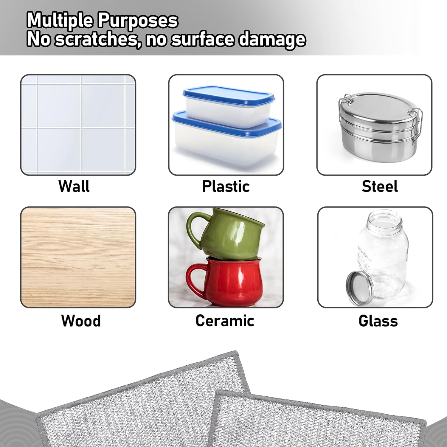 8 Pcs Multipurpose Wire Dishwashing Rags,New Upgrade Non Scratch Wire Dishcloth,Steel Wool Cleaning Cloths,Multi Purpose Metal Mesh Miracle Cleaning Cloths for Kitchen,Dishes,Sink 8 Pcs Multipurpose Wire Dishwashing Rags,New Upgrade Non Scratch Wire Dishcloth,Steel Wool Cleaning Cloths,Multi Purpose Metal Mesh Miracle Cleaning Cloths for Kitchen,Dishes,Sink