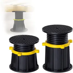 Bed Legs, Bed Frame Center & Furniture Legs for Bed Frame/Sofa/Dresser, 4.1-7.3 Inch (2 Pack)