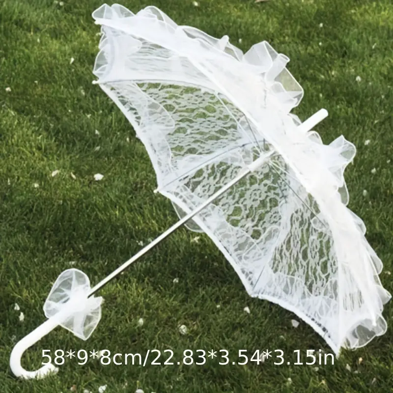 [Lace Bridal Wedding Party Umbrella] 60cm Women's Lace Sunshade Umbrella, Bridal Wedding Party Handmade Bridal Lace Prop Umbrella  katana umbrella umbrella  mosaic umbrella melon soda umbrella whimsical umbrella japanese umbrella katana umbrella philippin