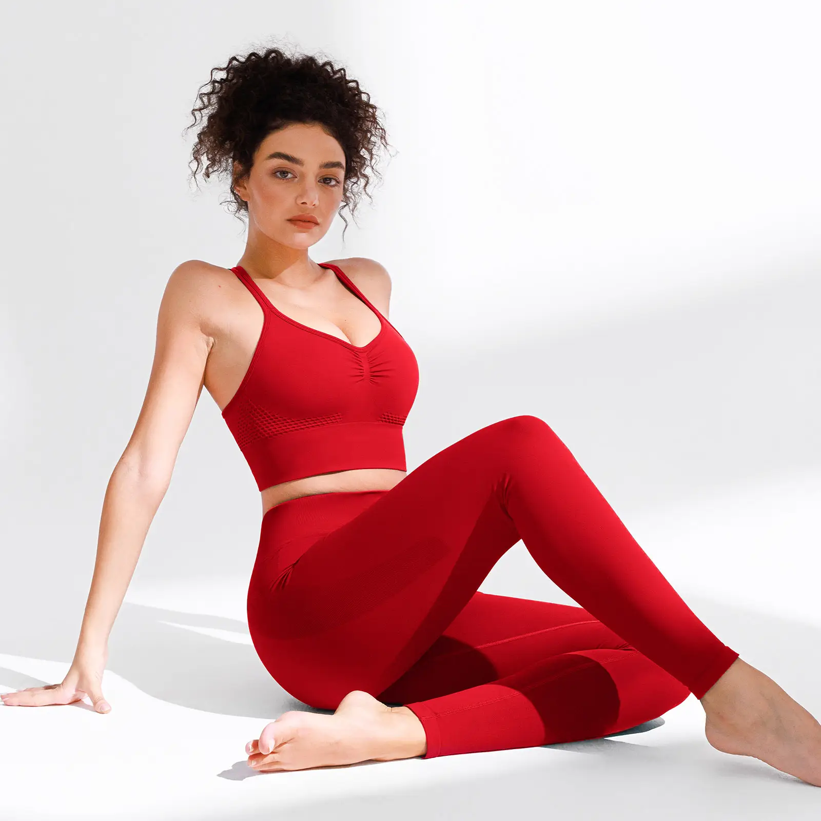 BRXL Seamless High Waisted Tummy Control Yoga Pants Long Pants Gym Outfits Women Sports Tight Comfortable Fit Versatile Style for Gym Workout Four Sea