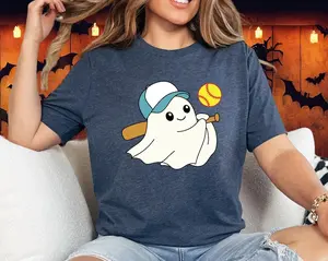 Vintage Baseball Halloween Tee, Halloween Baseball Shirt, Funny Game Day Tee, Perfect Halloween Gift for Baseball Fans Cotton Crewneck