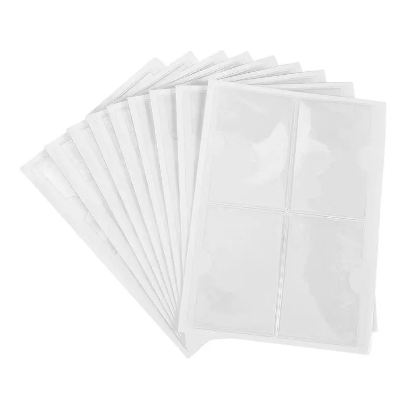 36pcs self-adhesive label card holder index pocket holders 6×8.5 cm clear plastic card holder adhesive label holder