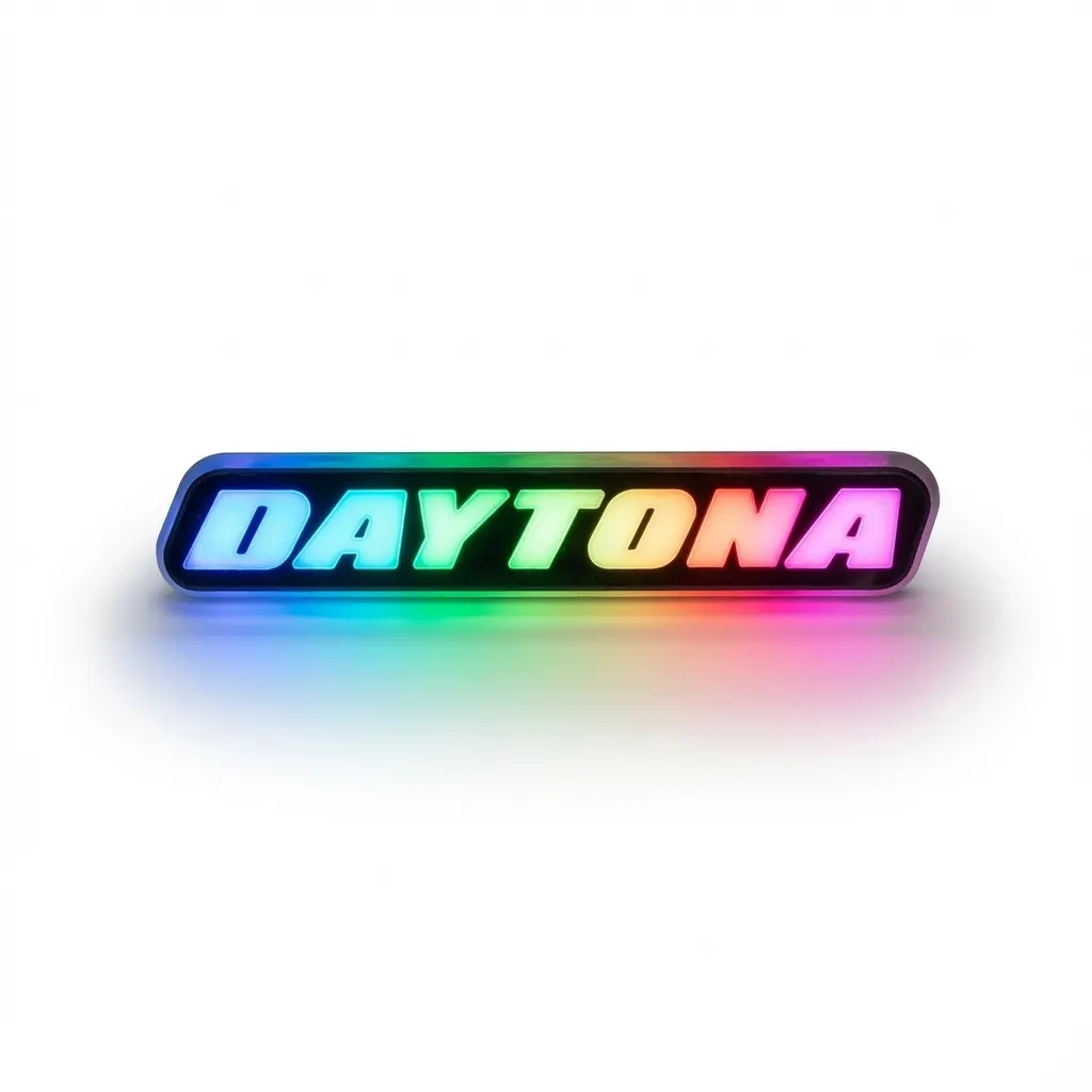 Daytona LED Badge | RGB Flow Series Illuminated Grille Emblem, Dual Controlled for Dodge Charger & Challenger