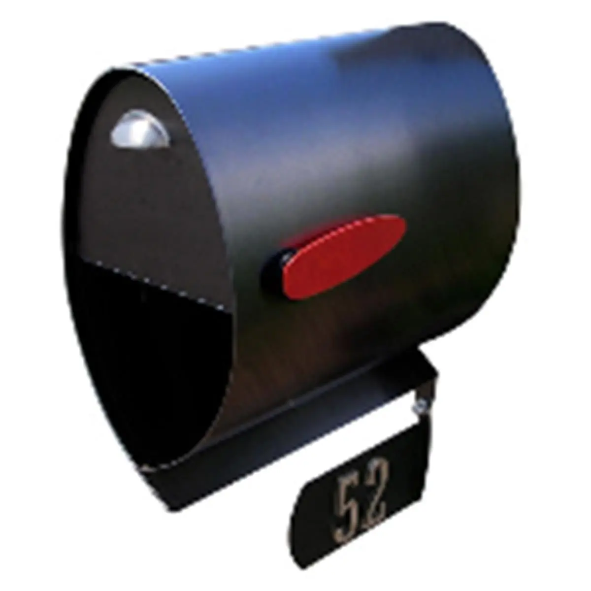 212 MAIN SPIRA-M001BLK Large Spira Postbox, Stainless Steel Heavy-Duty Mail Storage, Powder-Coated Black with Sealed Door