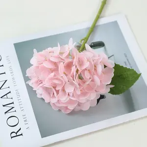 Advanced Sense of Artificial Flower Feel Moisturizing Hydrangea Wedding Decoration Home Living Room Dining Table Fake Flower Decoration Big Hydrangea