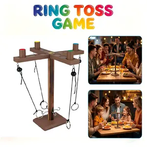 Ring Toss Games for All Ages, Fun Hook and Ring Game, Outdoor Indoor Party Game, Board Games for Family, Bar, Party, Game Nights handmade wooden