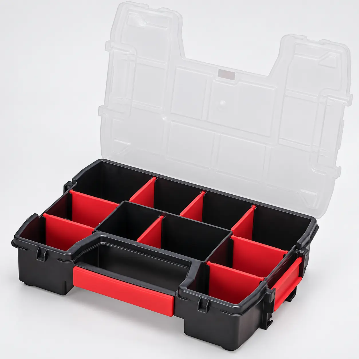 10-Compartment Plastic Small Parts Organizer Box for Tools, Hardware, Screws, Craft Supplies & Accessories