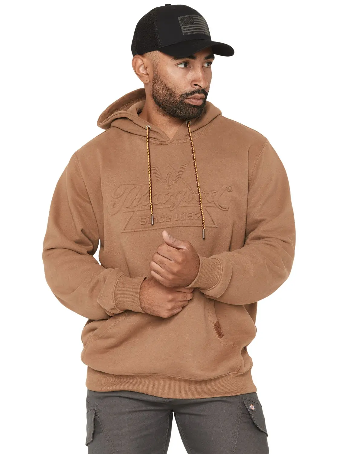 Thorogood Men's Men'S Solid Embossed Logo Hooded Sweatshirt - Tg205561-Otte