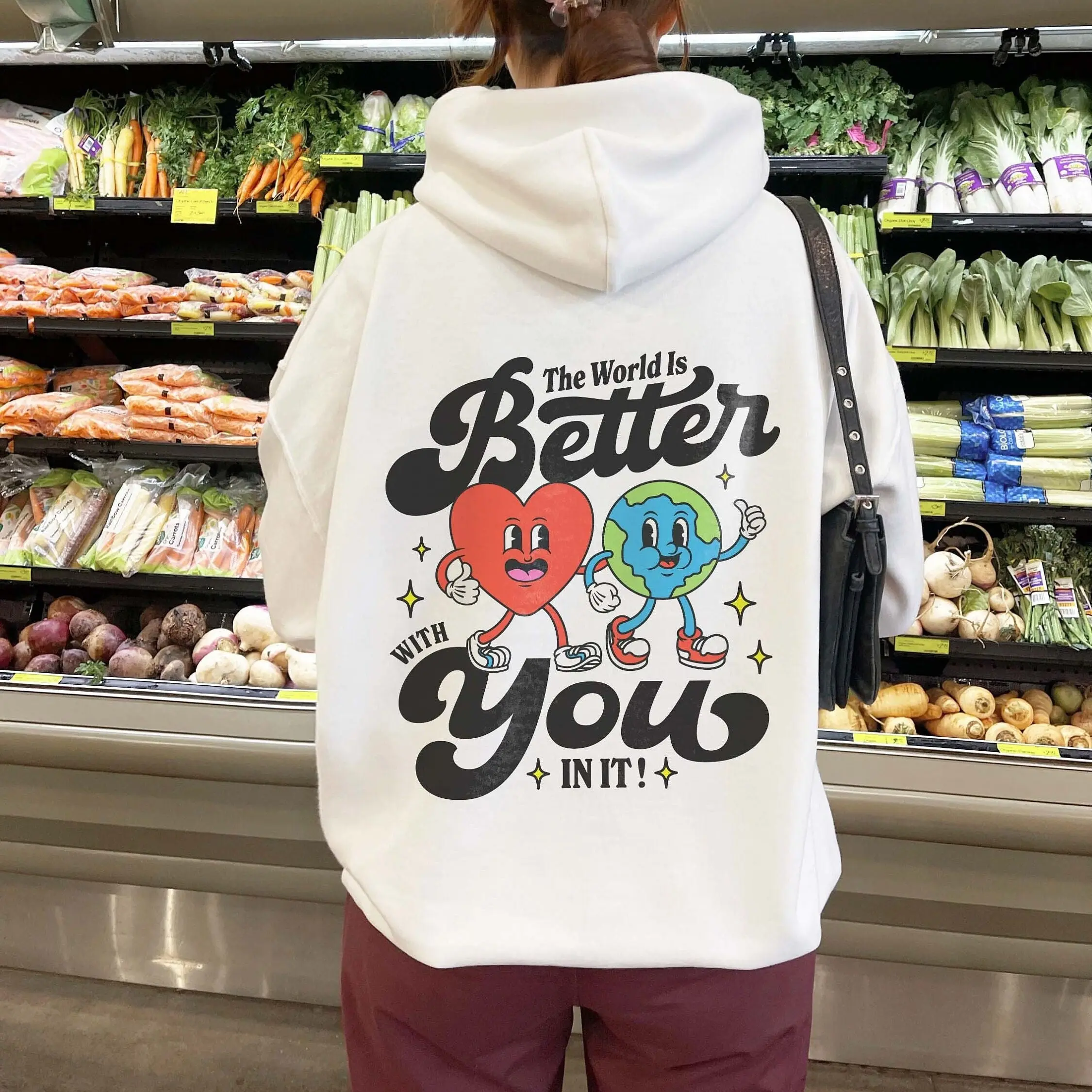 Mental Health Hoodie The World Is Better With You In It Anxiety Depression Support