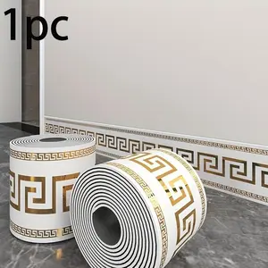 Luxury Self-Adhesive Skirting Board Corner Protector Strip, Strong Adhesion, One-Piece Edge Protection, DIY Installation, 1 Roll 10cm X 5m