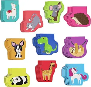 50-Pack Mini Assorted Colorful Animal Magnetic Bookmarks, Bulk Magnet Set, Page Clip Markers for Kids, Reading, Bookclub, School Book Fairs