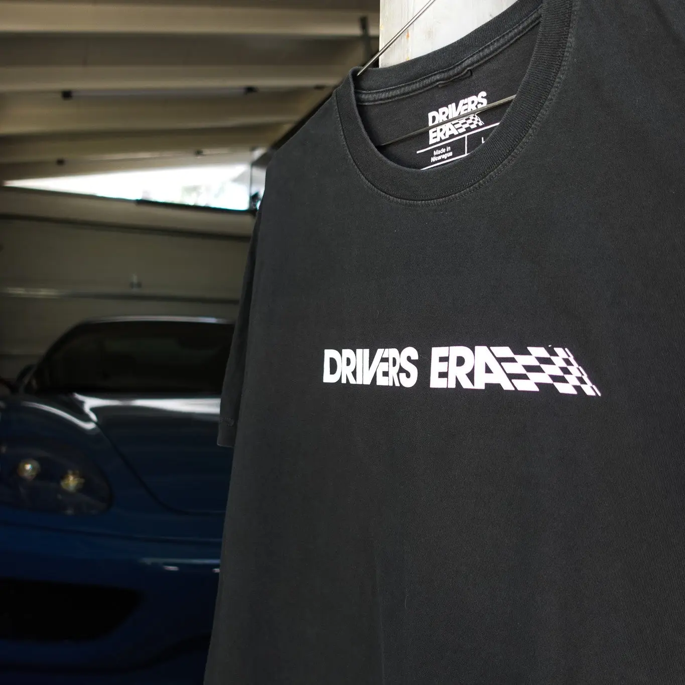 Washed Black Lateral Logo Tee