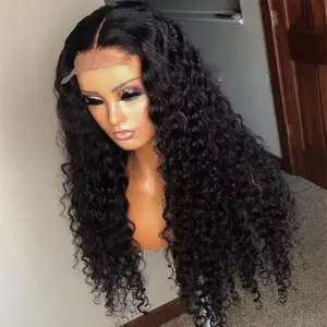 Deep Wave 12-40 Inch 13x6 Lace Front Wigs Human Hair Pre Plucked Hd Transparent 13x4 Kinky Curly Wigs Human Hair For Black Women