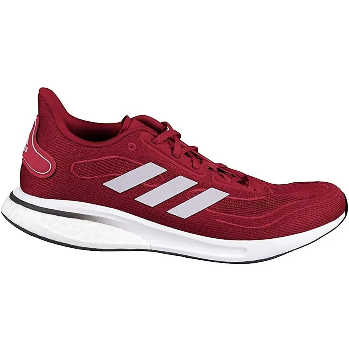adidas Men's Supernova Running Shoes - Regular Fit, Boost Foam, Engineered Mesh, Lace-Up, Athletic Performance, TEAM POWER RED FX7422, Extra Airflow, Flexible Cushioning, Fabric