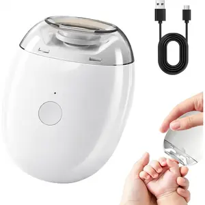 Electric Nail Clipper, Automatic Electric Nail Clipper, Portable 3 in 1 Electric Nail Clippers with LED Light & 3 Speeds