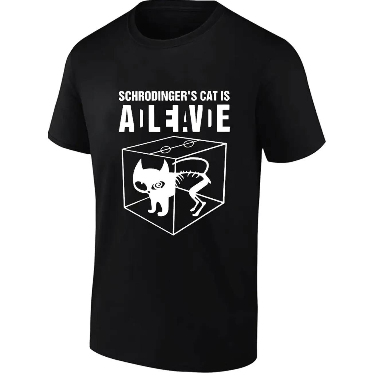 Schrodinger’s Cat Is Alive physics quantum mechanics shirt T2U