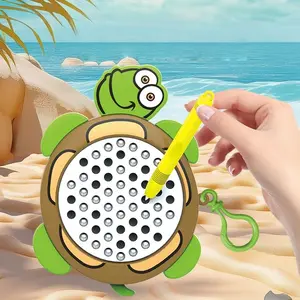 Creative Animal Fruit Magnetic Steel Ball Board Keychain, Stress Relief Toy, Perfect Gift for Birthday and Holidays, 1 or 2 Pieces