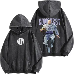 Conquest Invincible Washed Hoodie, Viltrumite Villain Graphic Tee, Vintage Comic Streetwear Shirt, Oversized Dark Superhero Apparel