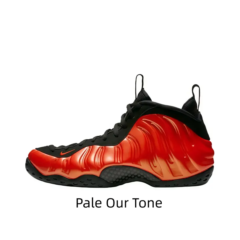 Fiery Red Statement – One-Piece Foamposite Build with Black Accents for Bold Streetwear Edge