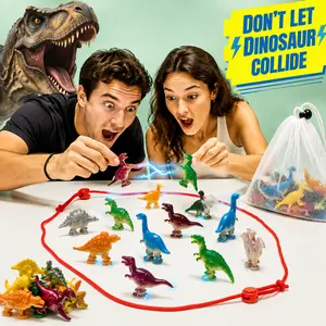 2026 Newest Dinosaur Magnetic Chess Set Boardgame for Kids & Families - Fast-Paced Strategy Game for Family Night, Travel - Includes 20 Magnets, Rope, Bag - Ages 8+, Boardgames